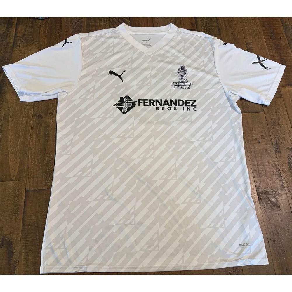 Puma Billionaire Boys Club Soccer Jersey XL White  Space Man logo Dry Cell - Picture 3 of 10